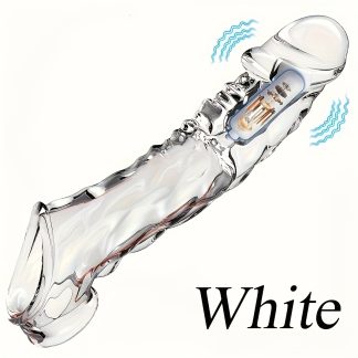Large Cock Ringwith Vibrator Ring - white