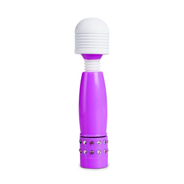 Purple Mini Wand Massager with Diamonds
