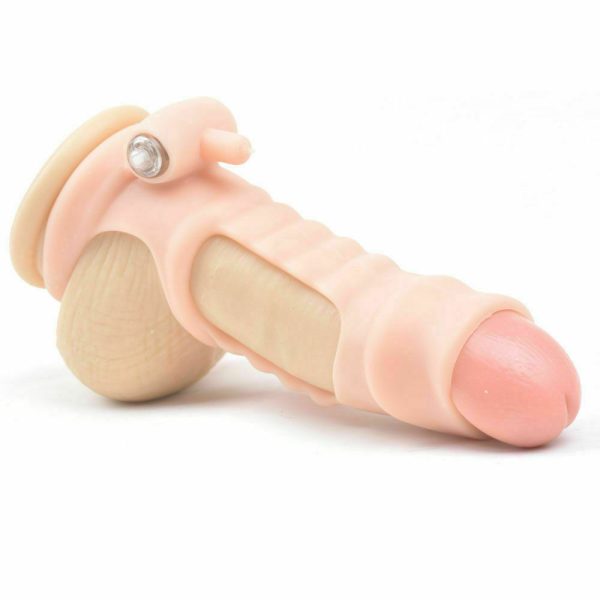 Vibrating Penis Enhancer Sleeve Flesh Colour